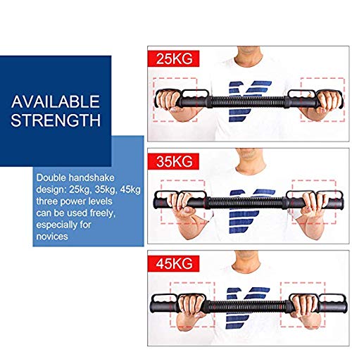 Professioinal Power Twister Ajustable 3 Modos de Peso, Heavy Duty Spring Chest Expander para Ejercicios de Hombro 30 kg, 40 kg, 50 kg 3 en 1 …