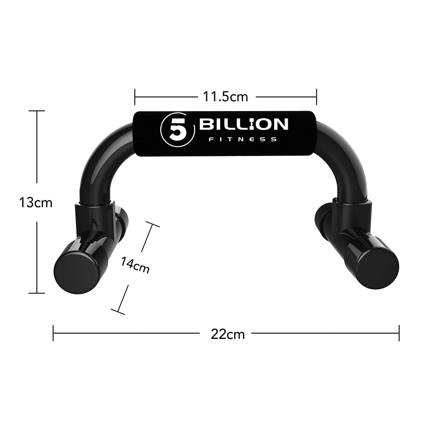 5BILLION Soporte para Flexiones Push Up Bars Stand - Gimnasio en casa Ejercicio Rutina de ejercicio Formación - Bueno para Tu Entrenamiento Muscular - Mango de espuma (Negro)