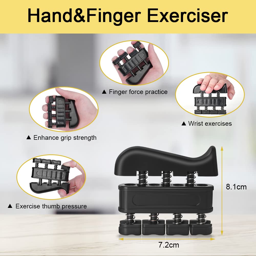 Vicloon Hand Grip para Antebrazo Ejercitar 5 Piezas Ajustables Fortalecedores de Agarre de Mano de 5-60KG Entrenador de Músculos de Mano Utilizado para Entrenamiento Antebrazo Muñeca Apretón de Manos