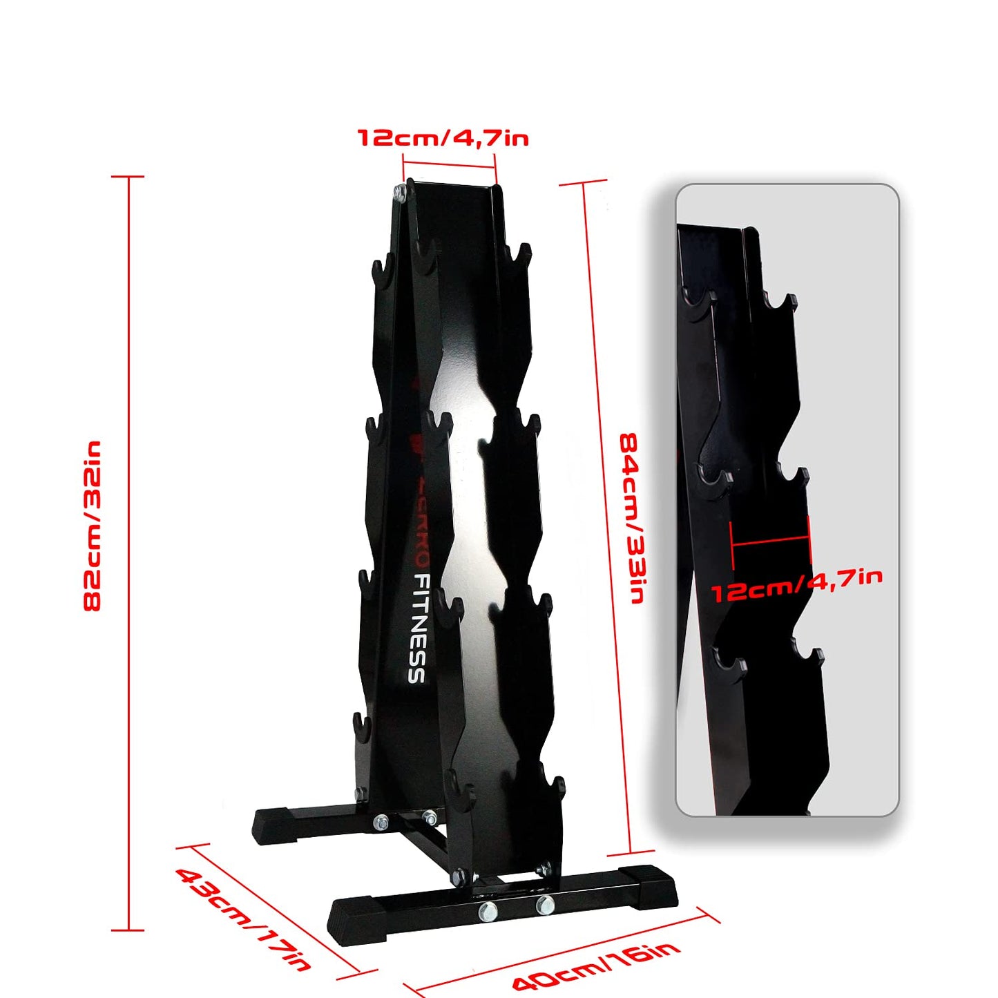 ZERRO Soporte para mancuernas Rack de Almacenamiento de Mancuernas, Color:Soporte para pesa 005
