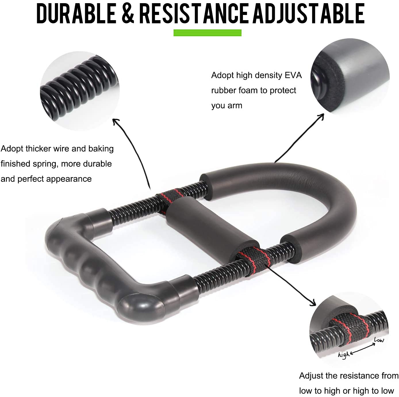 Fortalecedor de agarre de mano,antebrazo fortalecer, 10 piezas de entrenador de antebrazo con agarre de resistencia ajustable, fortalecedor de muñeca, Wrist ball, ejercitador estirador de dedos