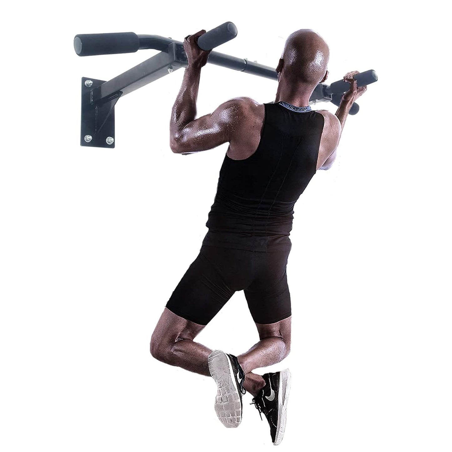 ISE Barra de Dominadas de Pared, Barra Fija Multifuncional para Flexiones, Barra Dominadas Pared TRX entrenamiento en casa, Pull Up Bar tubos de acero, Dominadas En Casa
