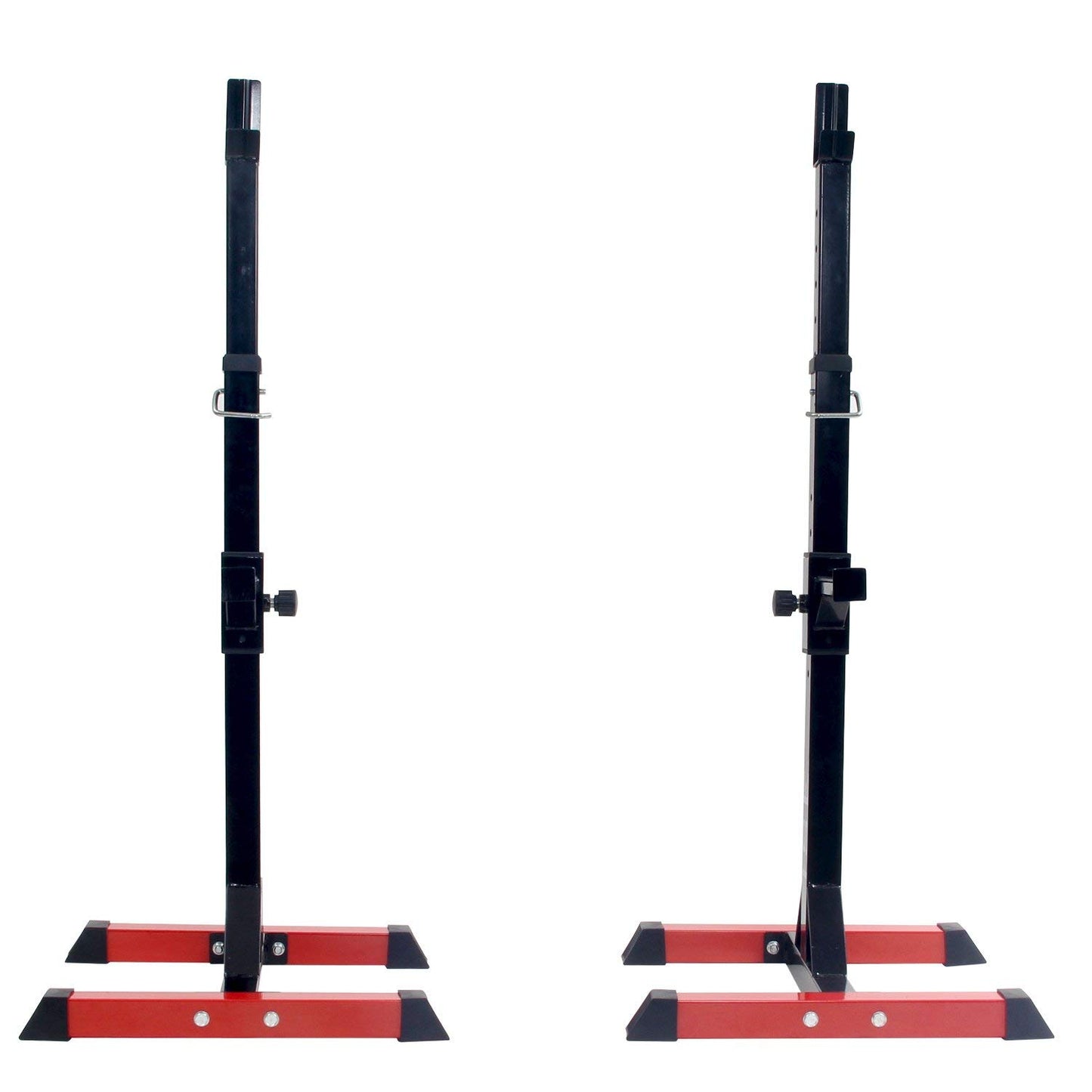 ISE Soporte Barra Pesas ajustable, Soporte Pesas Barra, Rack Sentadillas y Press Banca Squat Rack Stand Gym para Fitness, Soporte Para Pesas de Levantamiento Gimnasio para Banco de Peso, Máx 200kg