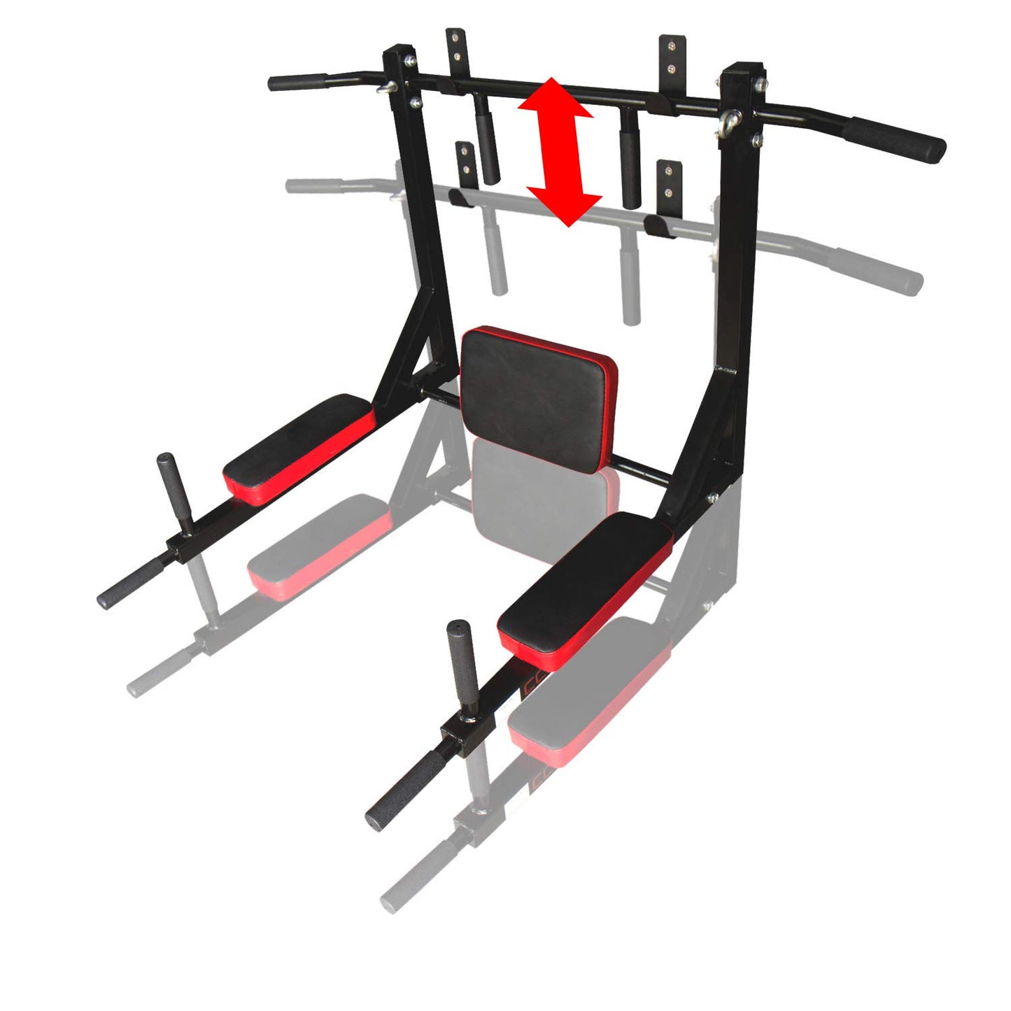 CCLIFE Barra de Dominadas para Pared con Múltiples Agarres, Barra de Tracción de Fitness, Barra para Hacer Dominadas Max.200kg, ZERRO
