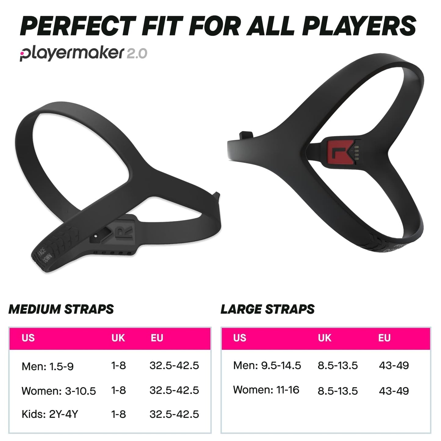 Playermaker Smart Football Tracker, 25+ Technical & Physical Football Training Metrics, 12 Month Access to Playermaker Technology App Included, Next-Level Precision Beyond GPS Trackers, Medium