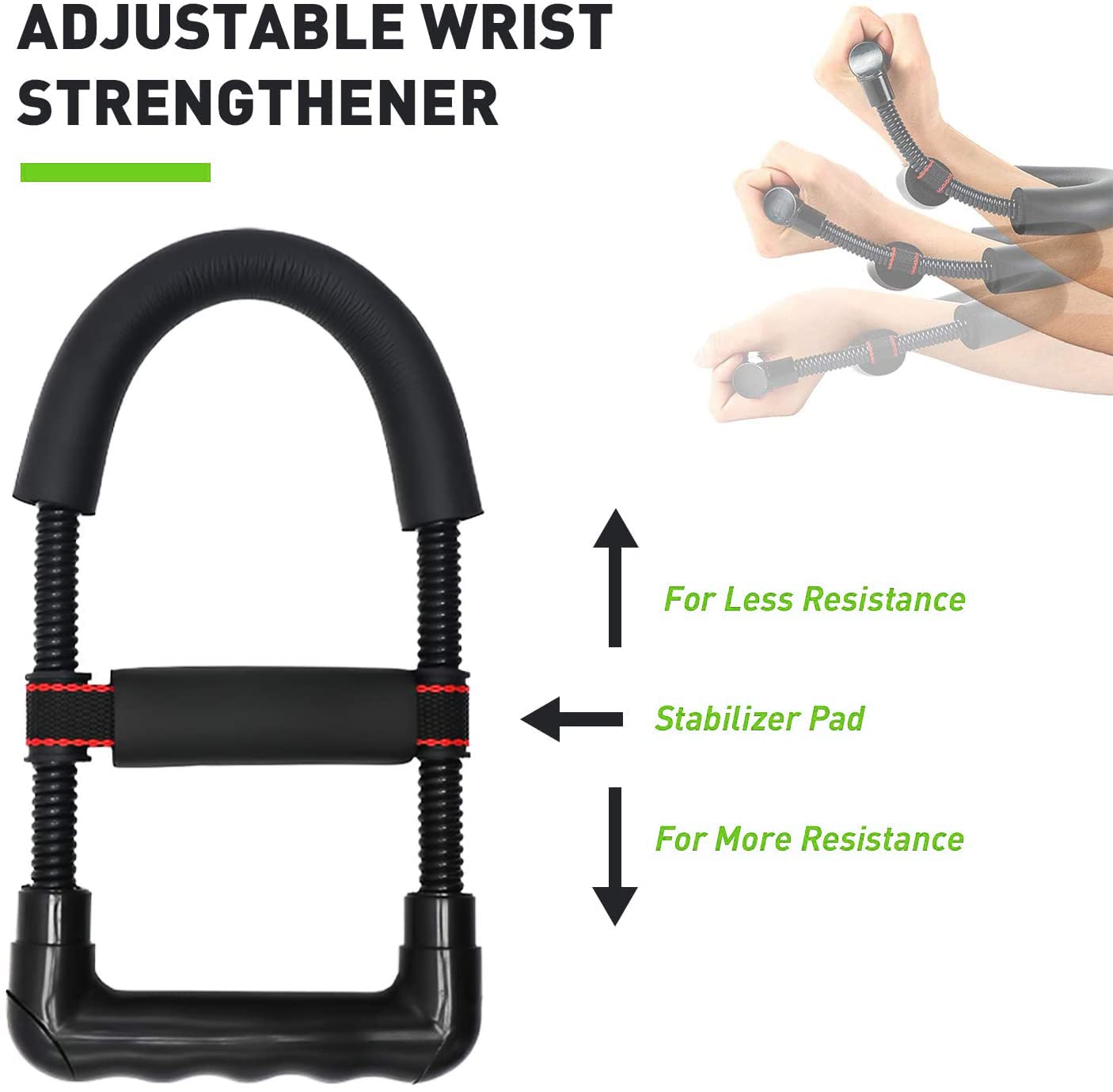 Fortalecedor de agarre de mano,antebrazo fortalecer, 10 piezas de entrenador de antebrazo con agarre de resistencia ajustable, fortalecedor de muñeca, Wrist ball, ejercitador estirador de dedos