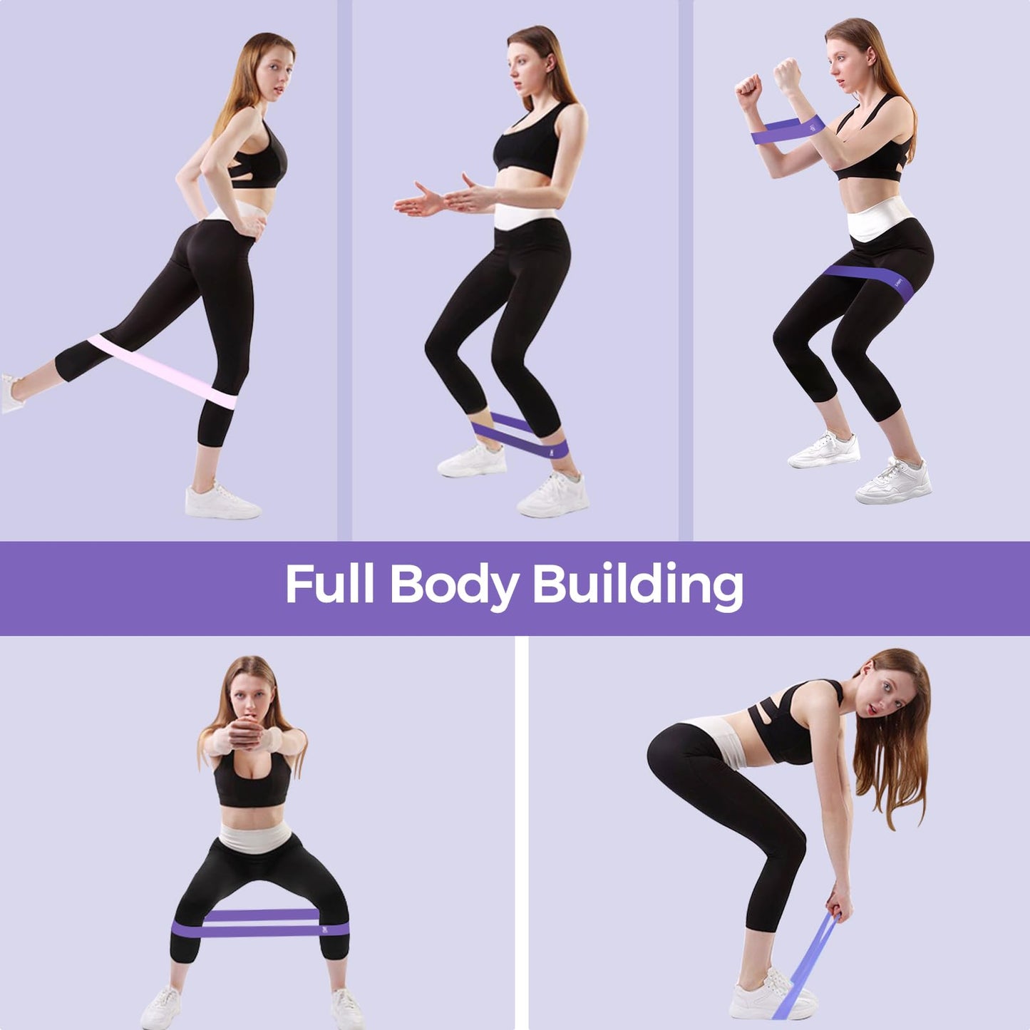 Fokky Bandas Elasticas Musculacion [Set of 5],Cintas Elasticas Musculacion Skin-Friendly Gomas Elasticas Musculacion,Bandas Elasticas Fitness con Bolsa Almacenamiento para Piernas,Glúteos,Brazos,Yoga