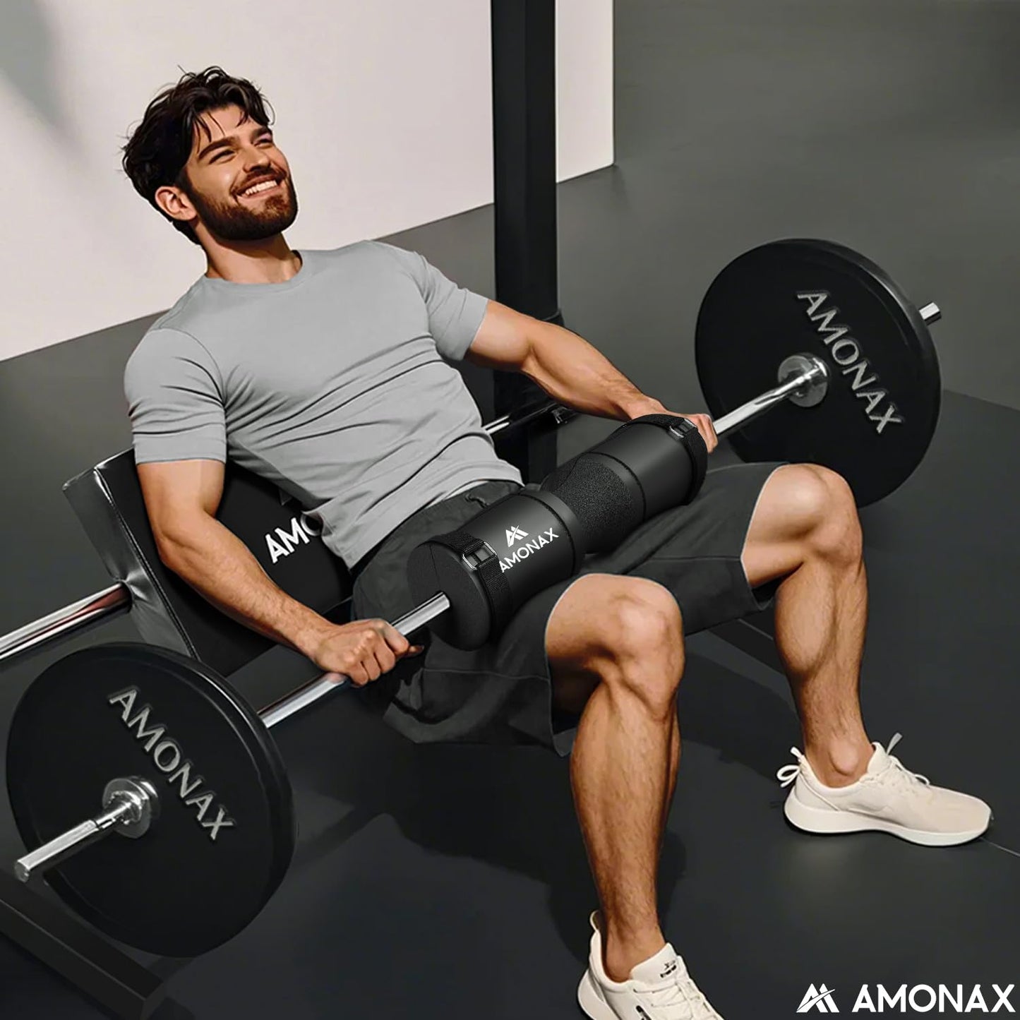 Amonax Almohadilla Barra Gimnasio Para Hip Thrust, Protector Barra Gimnasio Con Acolchado Grueso De Espuma, Almohadilla Sentadillas Y Entrenamiento De Fuerza