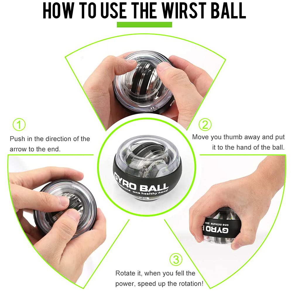 Fortalecedor de agarre de mano,antebrazo fortalecer, 10 piezas de entrenador de antebrazo con agarre de resistencia ajustable, fortalecedor de muñeca, Wrist ball, ejercitador estirador de dedos