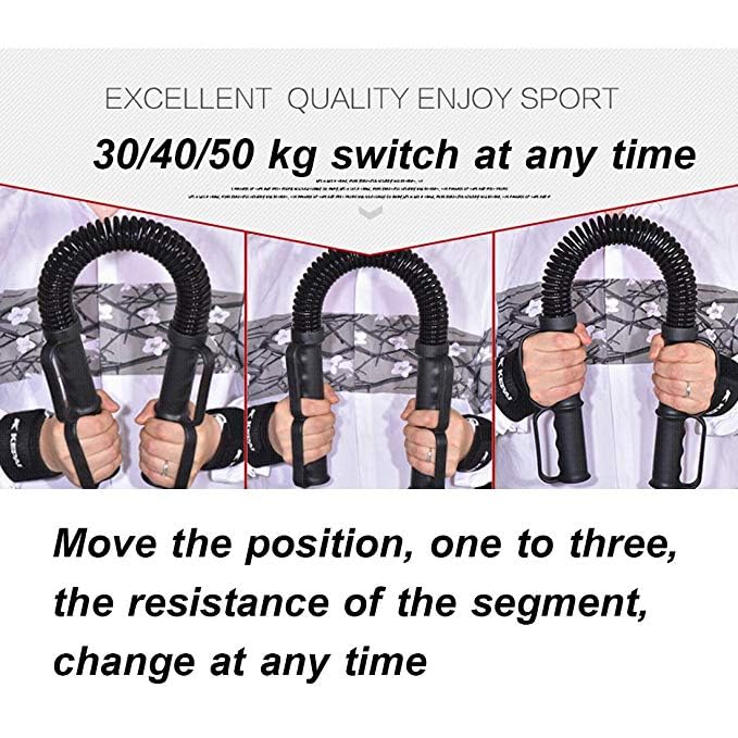 Professioinal Power Twister Ajustable 3 Modos de Peso, Heavy Duty Spring Chest Expander para Ejercicios de Hombro 30 kg, 40 kg, 50 kg 3 en 1 …