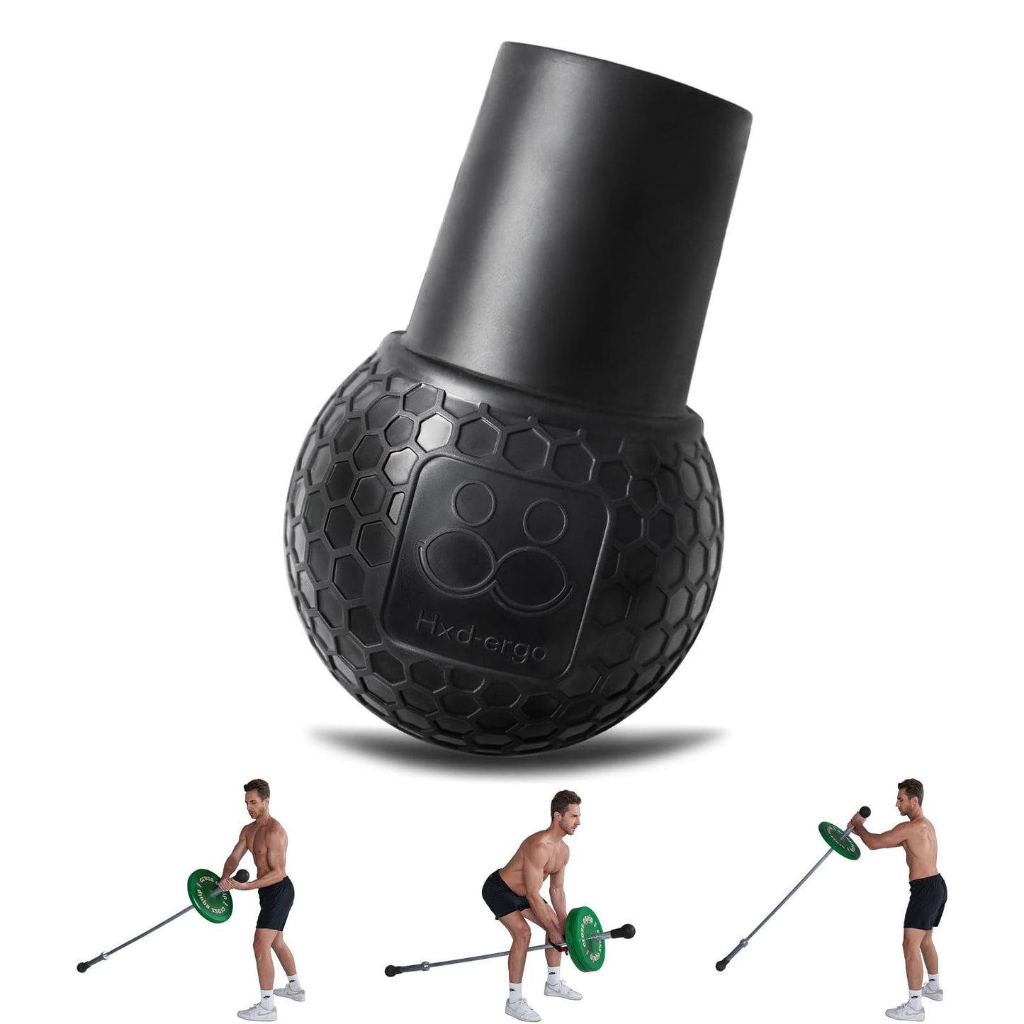 HXD-ERGO Mina terrestre para Barra, Accesorio Antideslizante para Barras olímpicas de 2 Pulgadas, Accesorios portátiles de Gimnasio en casa para Parte Superior del Cuerpo
