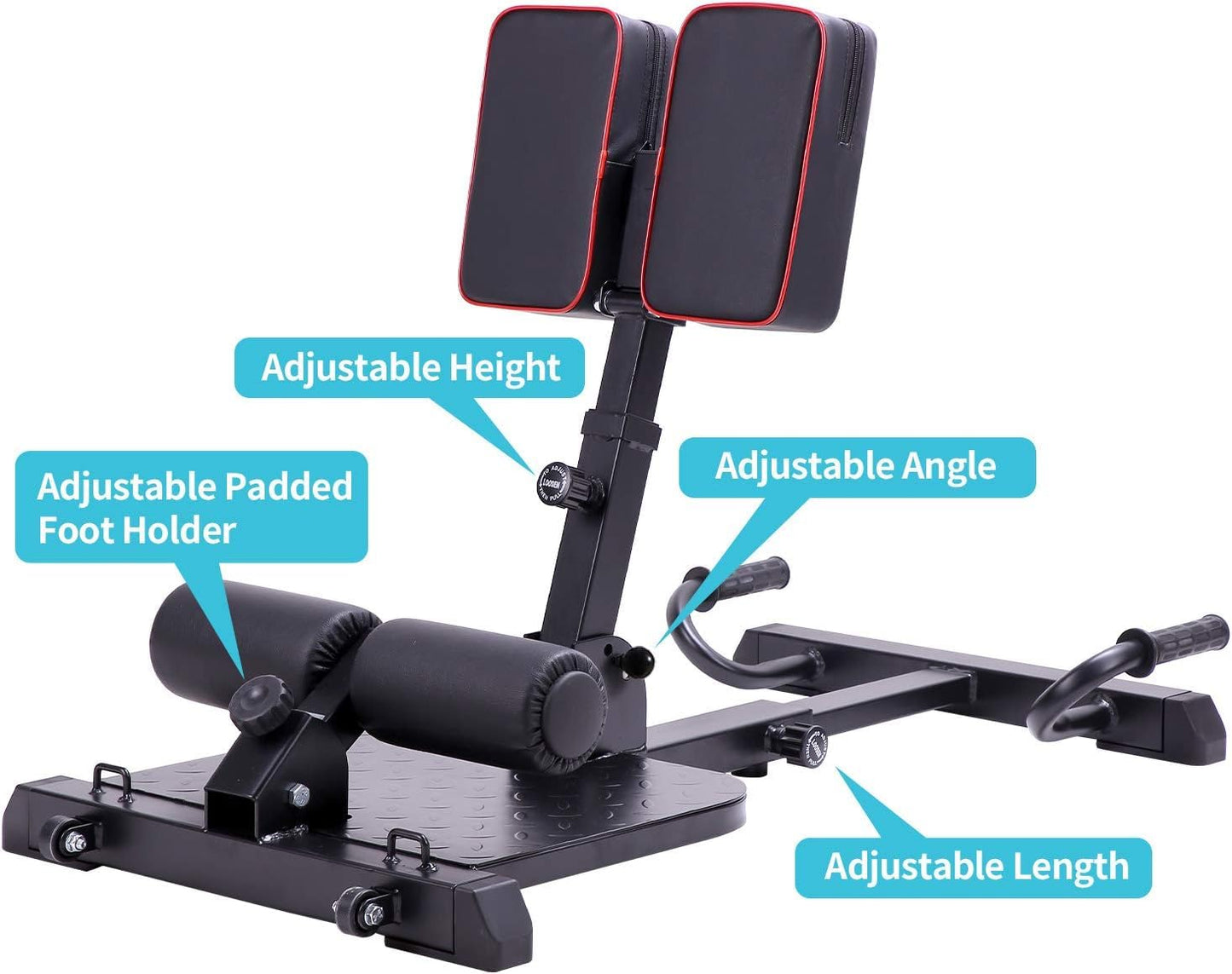 leikefitness Deluxe 8400 - Banco de Sentadillas multifunción para Gimnasio en casa, estación de Entrenamiento, máquina de Ejercicio de piernas, Color Blanco 8400