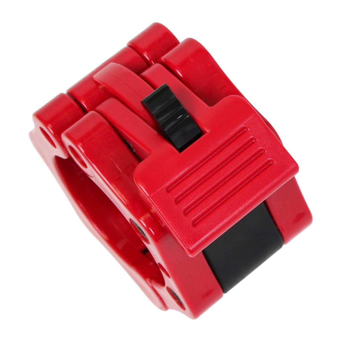 POWER GUIDANCE Abrazaderas Mancuerna para Barras Olímpica 50mm Cierres Barra Abrazaderas de Topes para Barras de Pesas con Bloqueo Cierre de sujeción rápida y Segura(1 par)