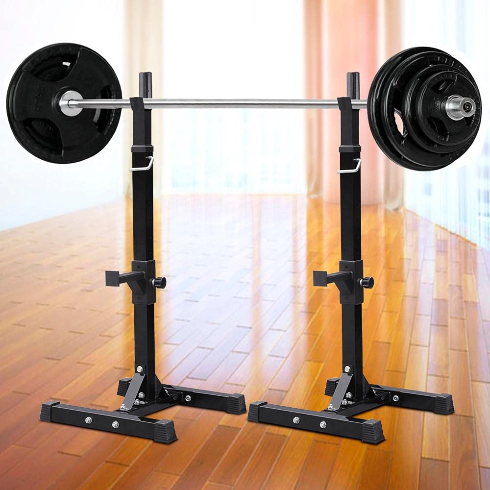 Yaheetech Soporte para Pesas Sentadillas Soporte Barra Pesas Barra Pesas Musculacion Estante Barra Levantamiento Gimnasio Ajustable MAX 250 KG