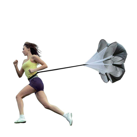 Mioke Paraguas para Correr,2PACK 56'' Paracaídas Entrenamiento de Velocidad Paraguas de Resistencia a Velocidad para Fútbol Correr (Negro)