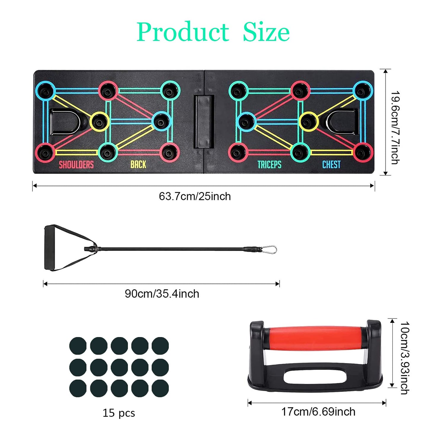 AOUZEA Push Up Rack Board, Unisexo Tablero de Flexiones Portátil Multifuncional Plegable 12 en 1, Maquinas de Gimnasio con Guantes Protectores y Almohadillas de Silicona Antideslizantes