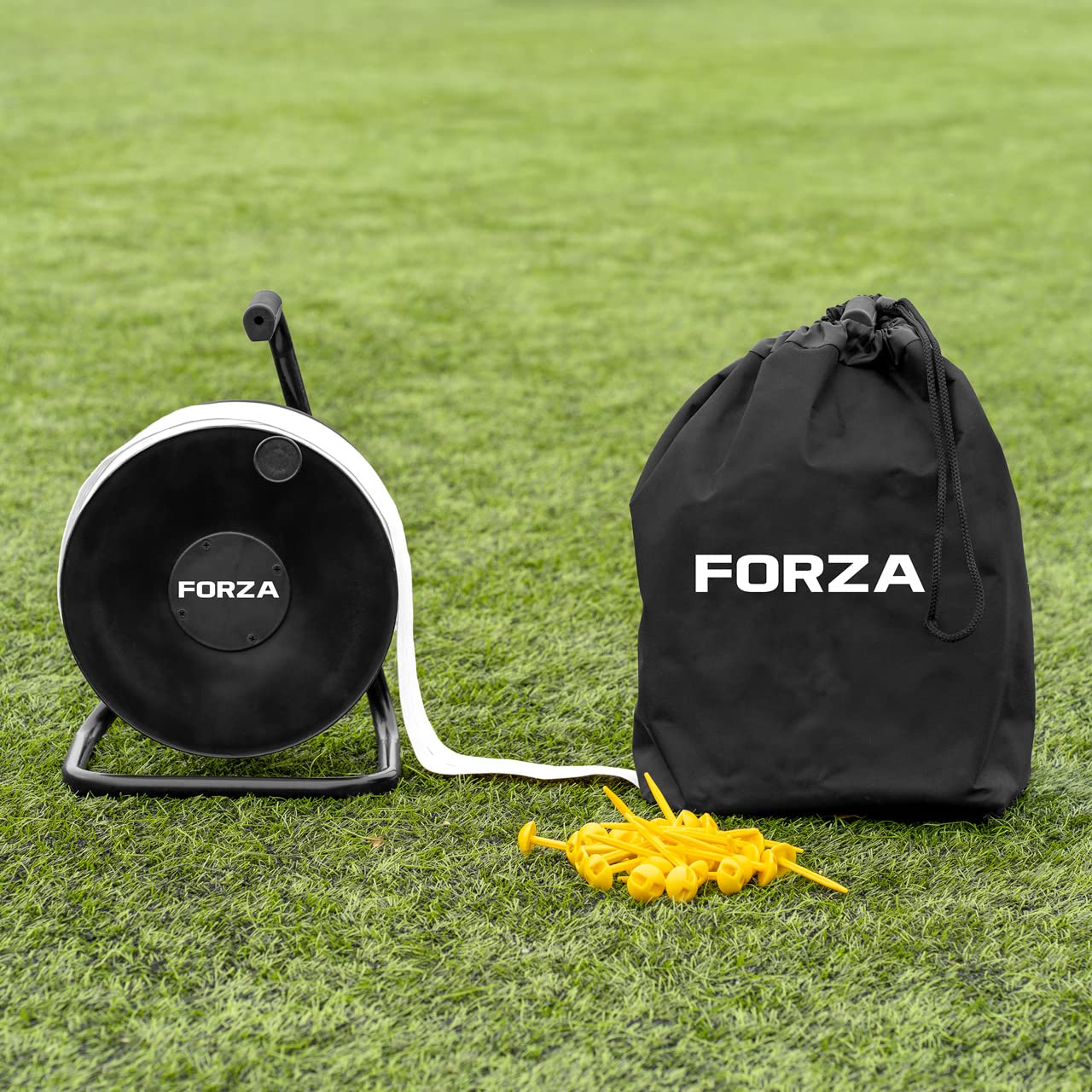 FORZA Cinta de Marcado de Campo 100m [Blanco/Amarillo/Azul] (Blanco)