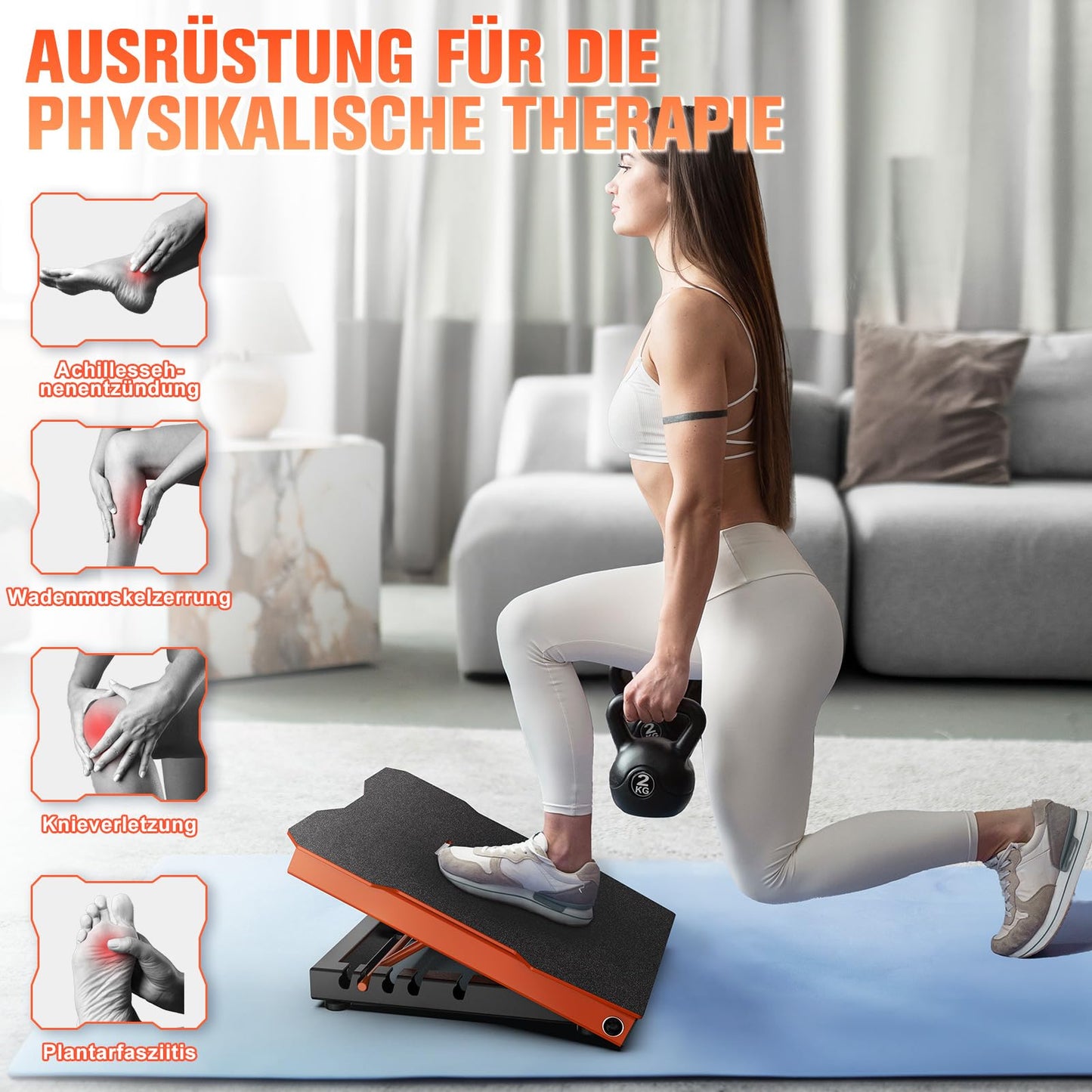 PYHIGH Tablero de Inclinación de Acero para Estiramiento de Pantorrillas, 600 Libras de Capacidad, Cuña para Sentadillas, 5 Inclinaciones Ajustables, Tabla de Equilibrio para Estiramiento de Pies