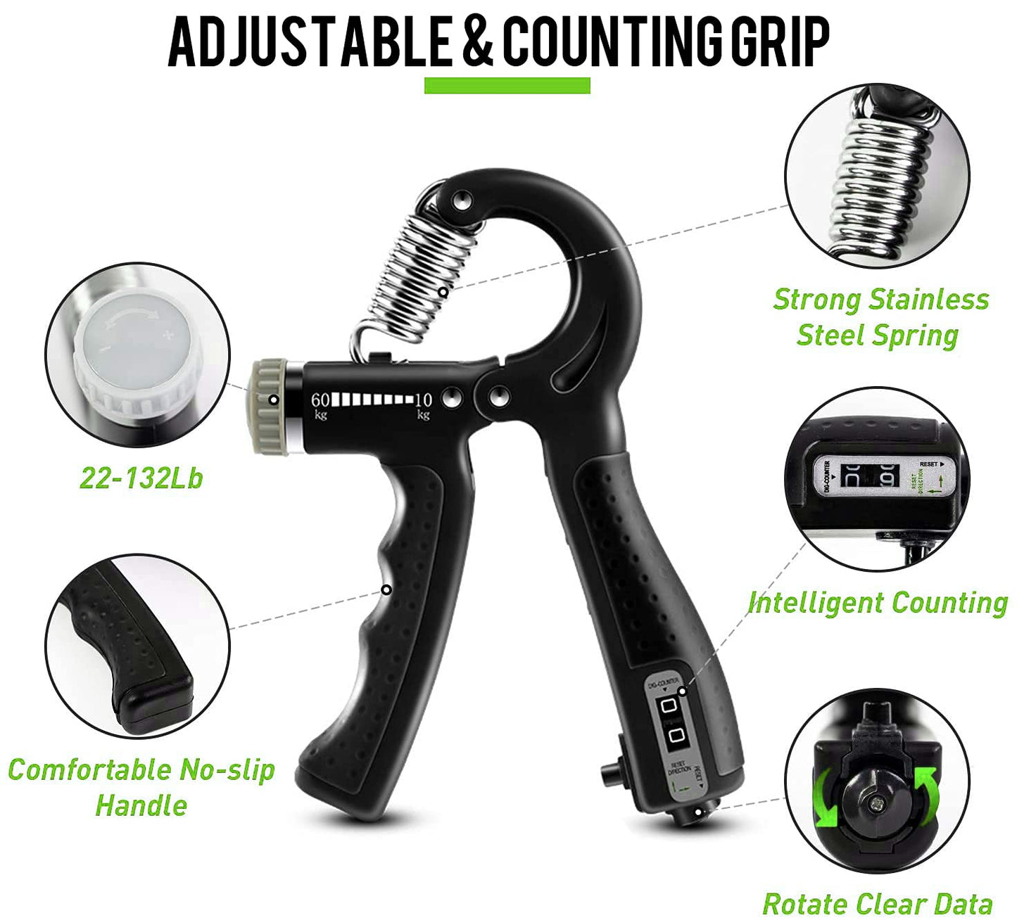 Fortalecedor de agarre de mano,antebrazo fortalecer, 10 piezas de entrenador de antebrazo con agarre de resistencia ajustable, fortalecedor de muñeca, Wrist ball, ejercitador estirador de dedos