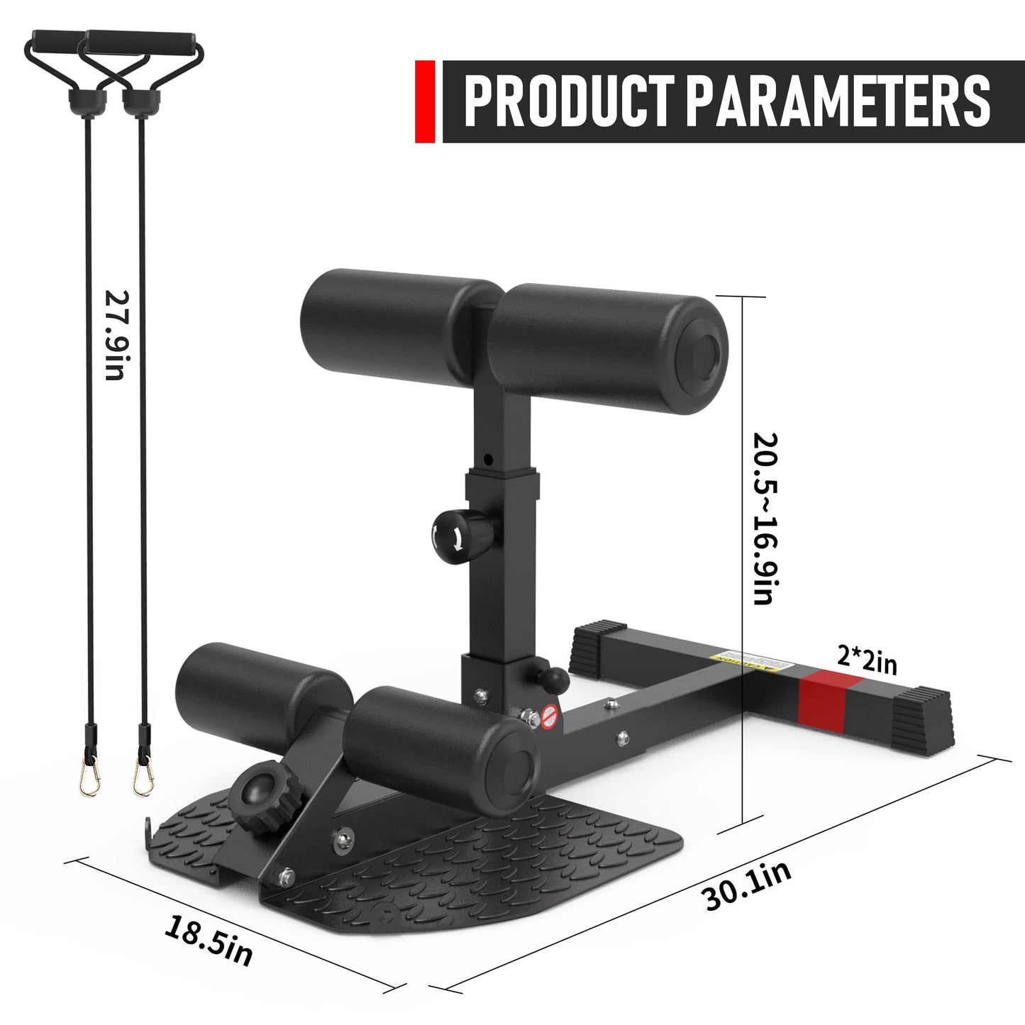 leikefitness Banco de sentadillas profundo para entrenamiento de piernas multifuncional, máquina de ejercicio para gimnasio en casa