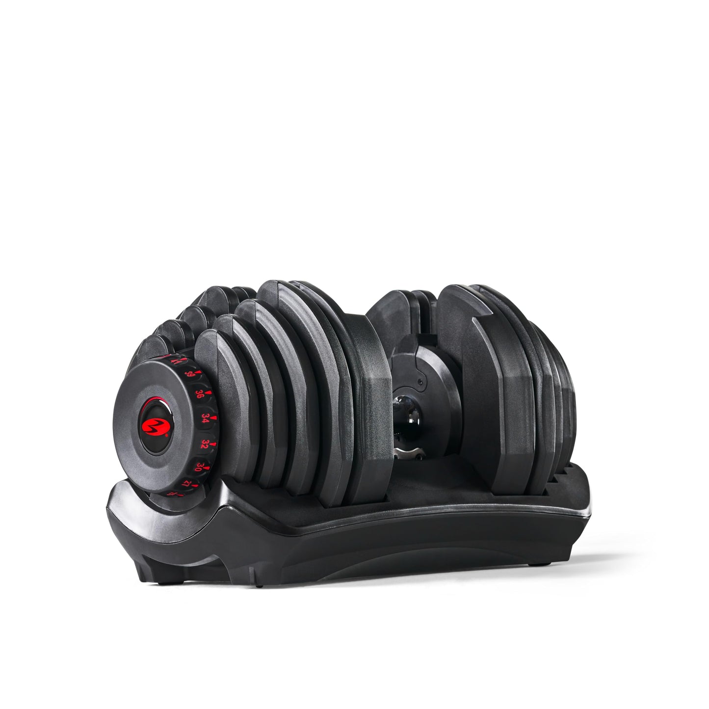 Bowflex SelectTech 1090i, Mancuerna Ajustable (Unidad), Adultos Unisex, Rojo, Negro, Gris, Talla Única