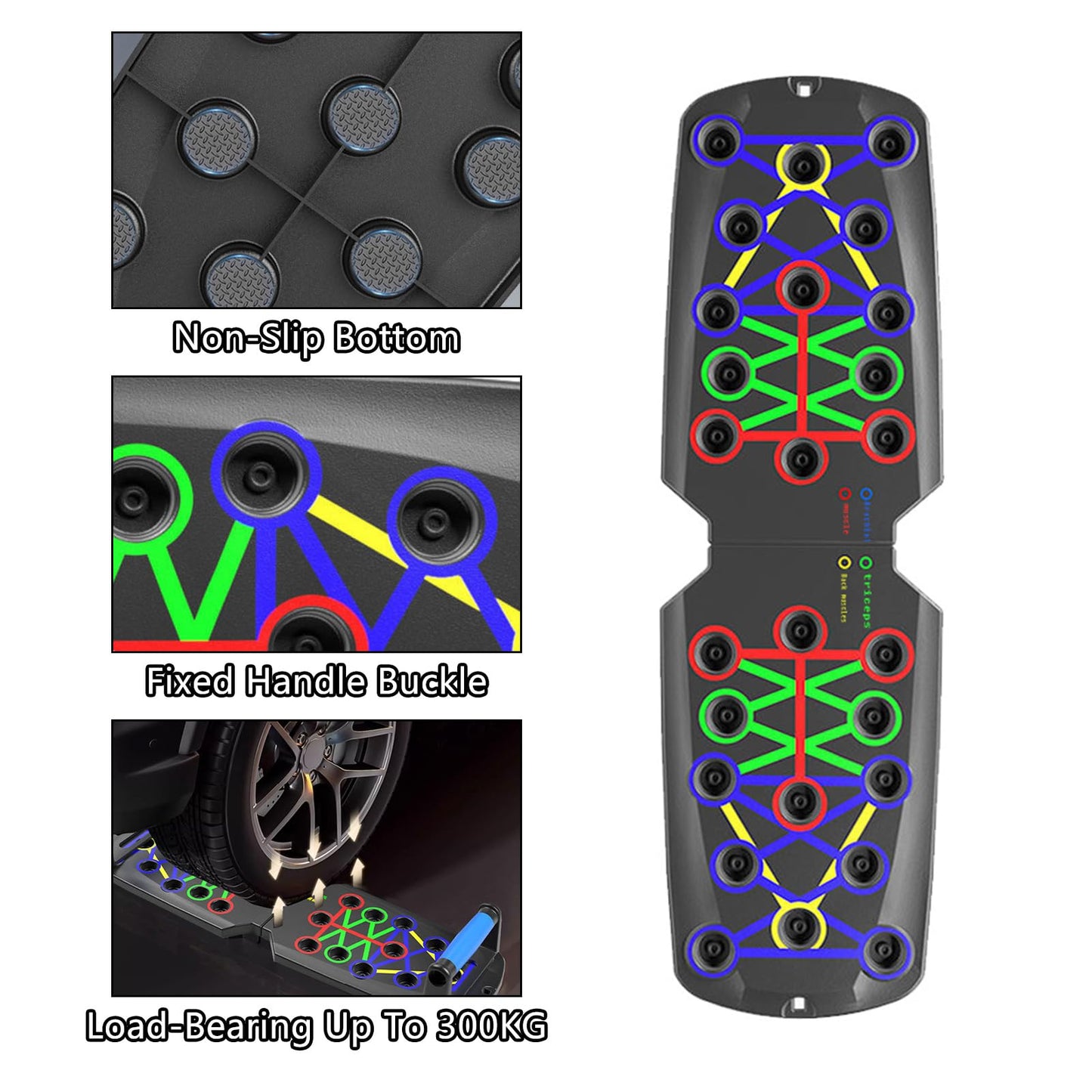 Wesoke Push Up Board Sistema de Soportes de Flexiones Multifuncionales 14 en 1 para Hombres y Mujeres, Barra de Realce portátil, Manijas de Realce de Entrenamiento de Fuerza de Gimnasio para Hombre