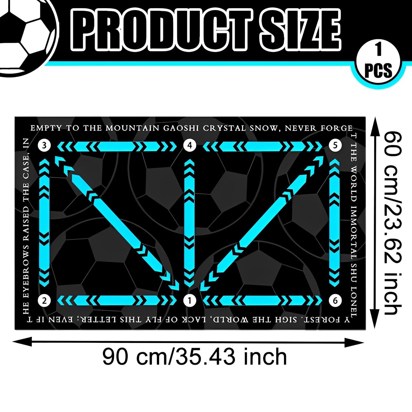 WTZWYFWJ Estera De Entrenamiento De Fútbol,60 X 90 Cm Tapete De Fútbol Verde,Tapete De Fútbol Antideslizante,Tapete De Fútbol Silencioso Para Regatear,Football Footstep Training Mat Para Niños