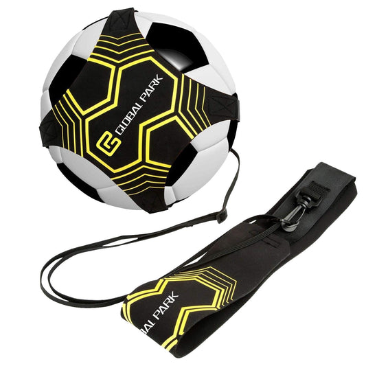 Global Park Fútbol/Voleibol/Rugby Kick Throw Trainer Solo Practice Training Habilidades de Control de Ayuda Cinturón de Cintura Ajustable para niños Adultos (Negro)