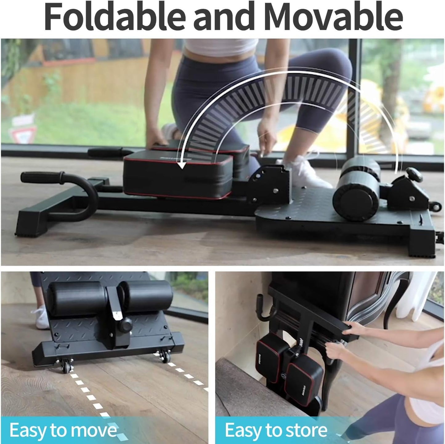 leikefitness Deluxe 8400 - Banco de Sentadillas multifunción para Gimnasio en casa, estación de Entrenamiento, máquina de Ejercicio de piernas, Color Blanco 8400