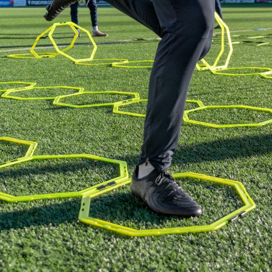FORZA Anillos Octo de Agilidad [6 Piezas] | Juego de Aros de Velocidad para Entrenamiento de Fútbol | Material de Entrenamiento y Fitness para Adultos y Niños | con Bolsa de Transporte