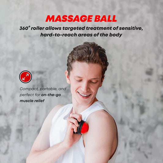 ELVIRE SPORT Rodillo de Masaje Muscular | Espuma Suave, Bola de Masaje para Pies | Alivia el Dolor de Espalda, Piernas y Fascitis Plantar | Yoga, Pilates