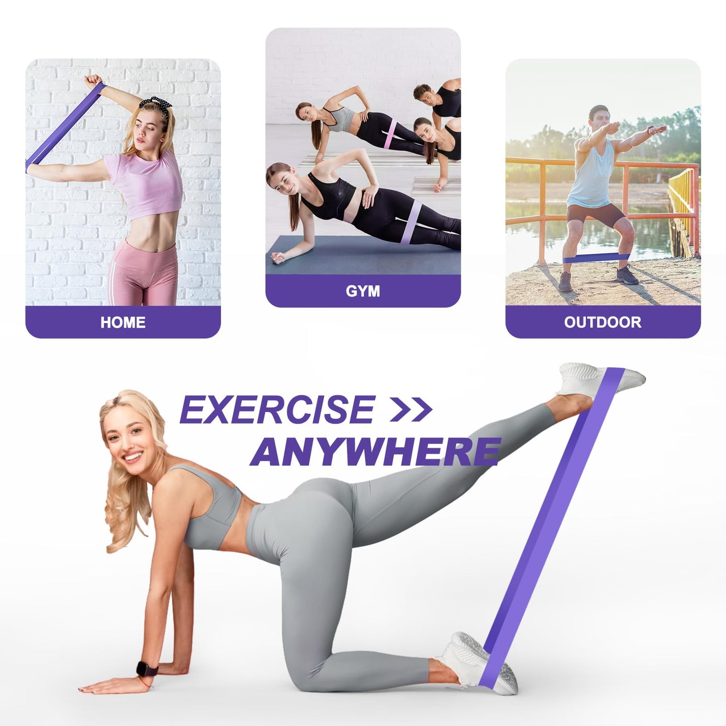 Fokky Bandas Elasticas Musculacion [Set of 5],Cintas Elasticas Musculacion Skin-Friendly Gomas Elasticas Musculacion,Bandas Elasticas Fitness con Bolsa Almacenamiento para Piernas,Glúteos,Brazos,Yoga