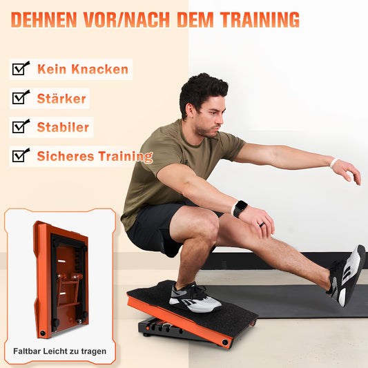 PYHIGH Tablero de Inclinación de Acero para Estiramiento de Pantorrillas, 600 Libras de Capacidad, Cuña para Sentadillas, 5 Inclinaciones Ajustables, Tabla de Equilibrio para Estiramiento de Pies