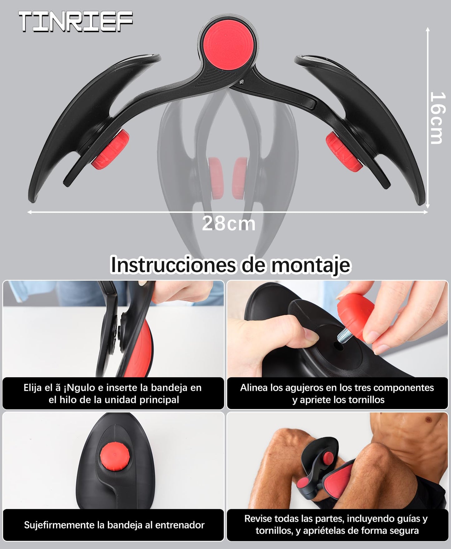 TINRIEF Ejercitador de Piernas Suelo Pelvico 16KG Ejercicio Gimnasio en Casa Maquina Multifuncion Musculacion Deporte Fitness Gluteos Kegel Fortalecedor Tronco Propioceptivo Abdominales (Negro)