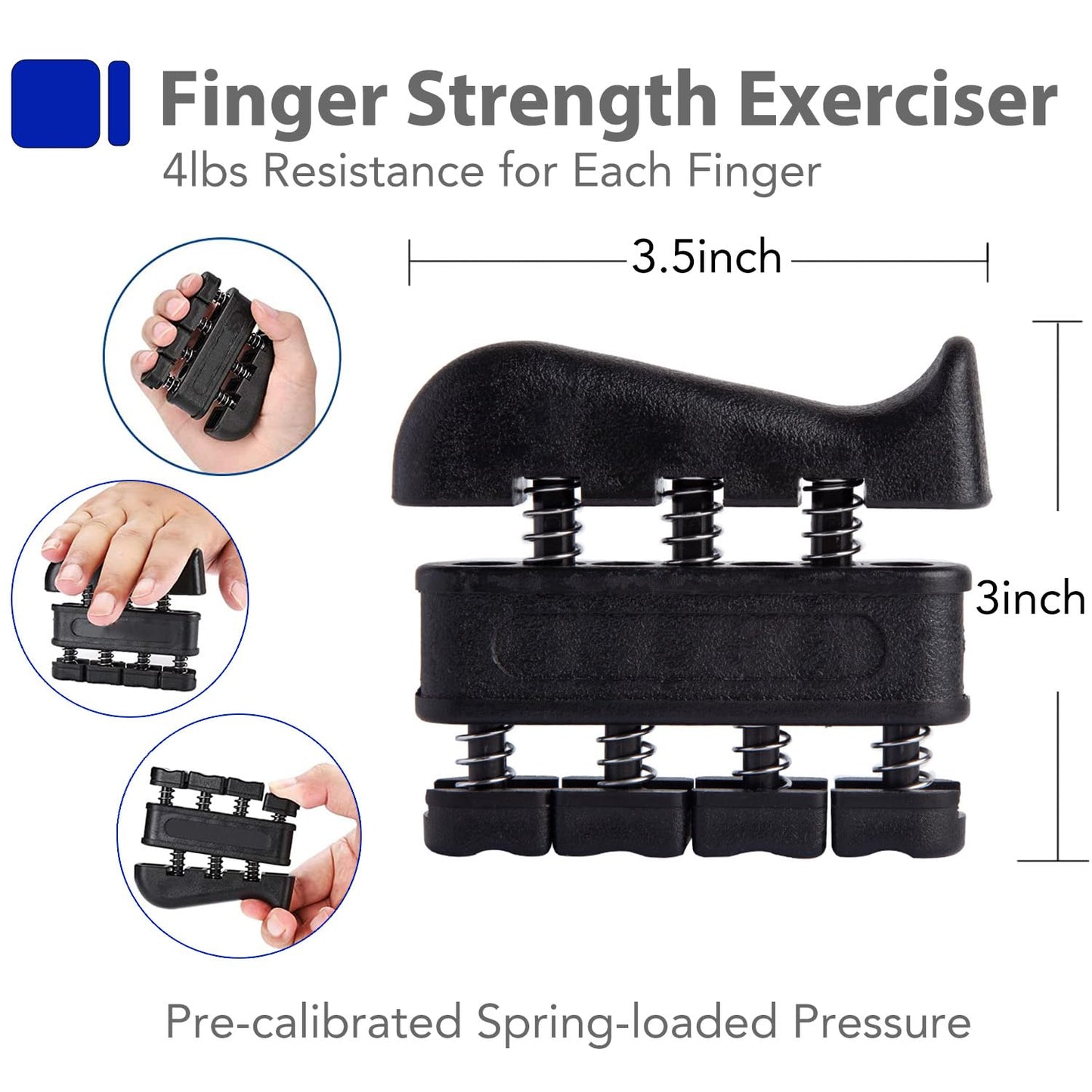Hand Grip, Kit de Entrenamiento de Fuerza de Agarre con ejercitador de Manos, fortalecedor de Agarre, fortalecedor de Dedos,ejercitador de extensión Pelota antiestrés, Anillo de Agarre, gyro Ball