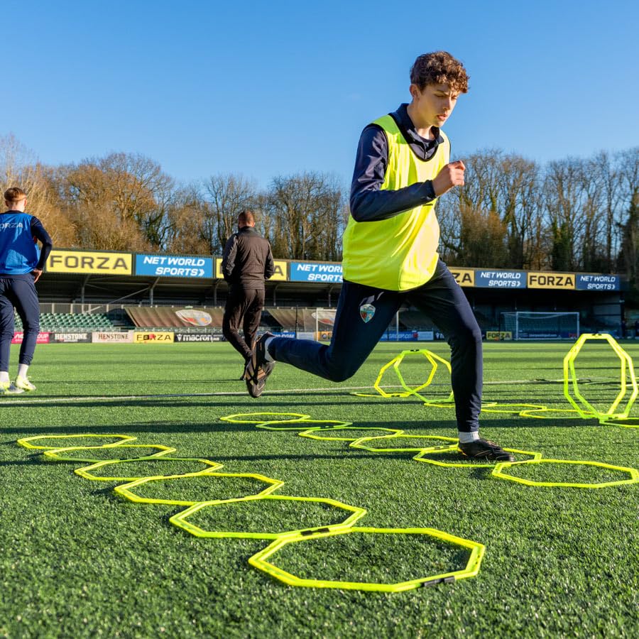 FORZA Anillos Octo de Agilidad [6 Piezas] | Juego de Aros de Velocidad para Entrenamiento de Fútbol | Material de Entrenamiento y Fitness para Adultos y Niños | con Bolsa de Transporte