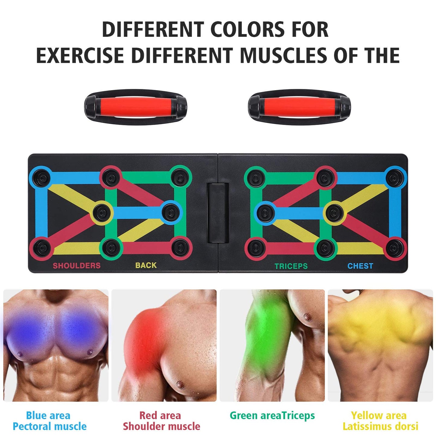 GLKEBY 12 en 1 Push Up Board Plegable Push Up Rack Board Mesa de Fitness Multifuncional para Interior, Gimnasio, Ejercicio al aire libre