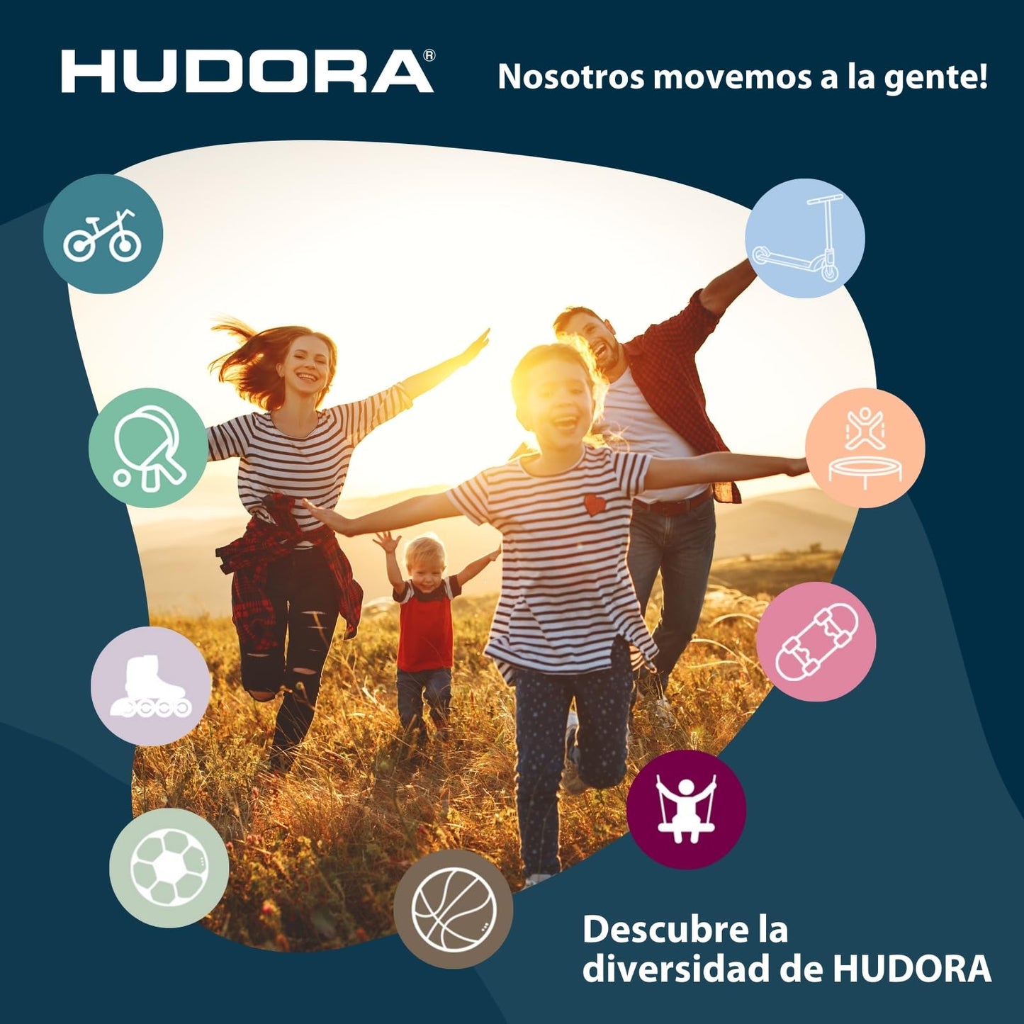 HUDORA Portería de Fútbol Hornet 180 con Pared Goal - Portería de fútbol al Aire Libre para niños y Adultos - Portería con Red Desmontable y Dos Agujeros Reforzados