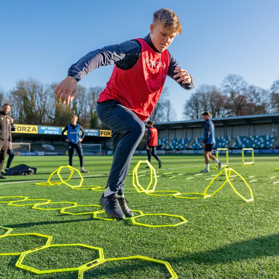 FORZA Anillos Octo de Agilidad [6 Piezas] | Juego de Aros de Velocidad para Entrenamiento de Fútbol | Material de Entrenamiento y Fitness para Adultos y Niños | con Bolsa de Transporte