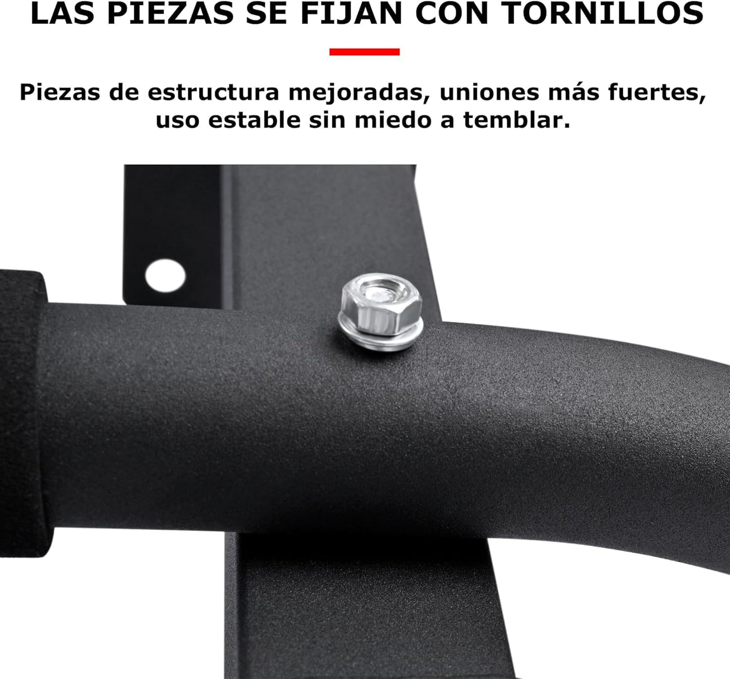 T-LoVendo Barra de Dominadas para Pared. Crossfit. Pull-up bar. Con Tornillos incluidos. Soporta hasta 140kg. Gimnasio en Casa. Ejercicios para biceps, espalda, dorsales, hombros. Negra. Calidad.