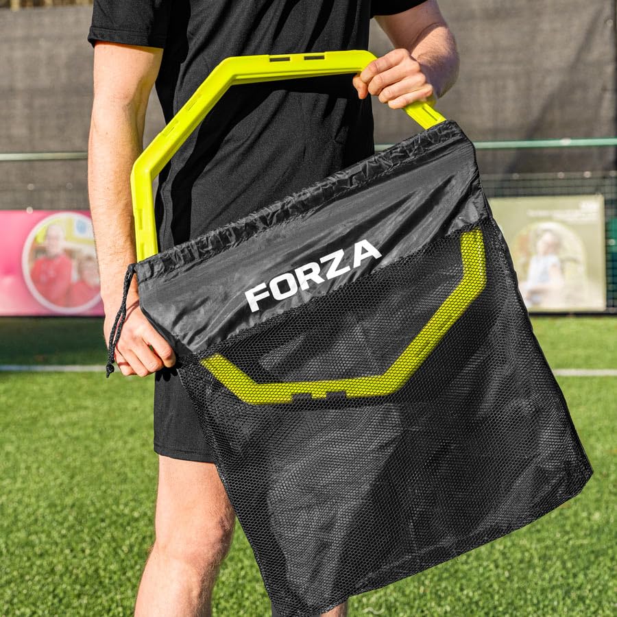 FORZA Anillos Octo de Agilidad [6 Piezas] | Juego de Aros de Velocidad para Entrenamiento de Fútbol | Material de Entrenamiento y Fitness para Adultos y Niños | con Bolsa de Transporte