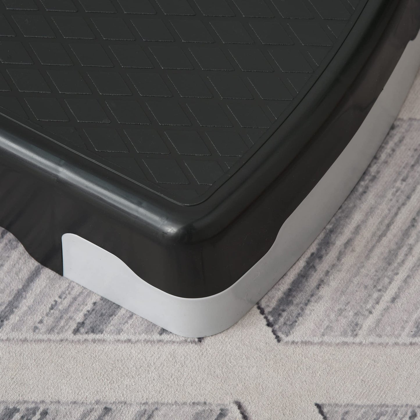 HOMCOM Step para Fitness Stepper Aeróbic Step de Aeróbic Antideslizante con Altura Regulable 2 Niveles de 10/15 cm Carga 150 kg para Ejercicio en Casa Gimnasio 68x29x15 cm Negro y Rojo