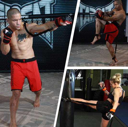 YNXing Cuerda de Entrenamiento de Fuerza para Boxeo, Baloncesto, Valla Entrenamiento Resistencia Cuerda elástica Azul Cuerda de tensión Equipo de Fitness (Negro)