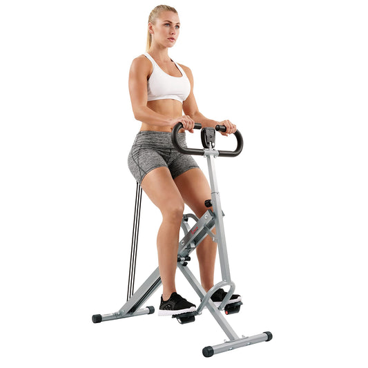 Sunny Health & Fitness Row-N-Ride Entrenador de Asistencia en Sentadillas para Entrenamiento de glúteos y piernas con Resistencia Ajustable - NO. 077S
