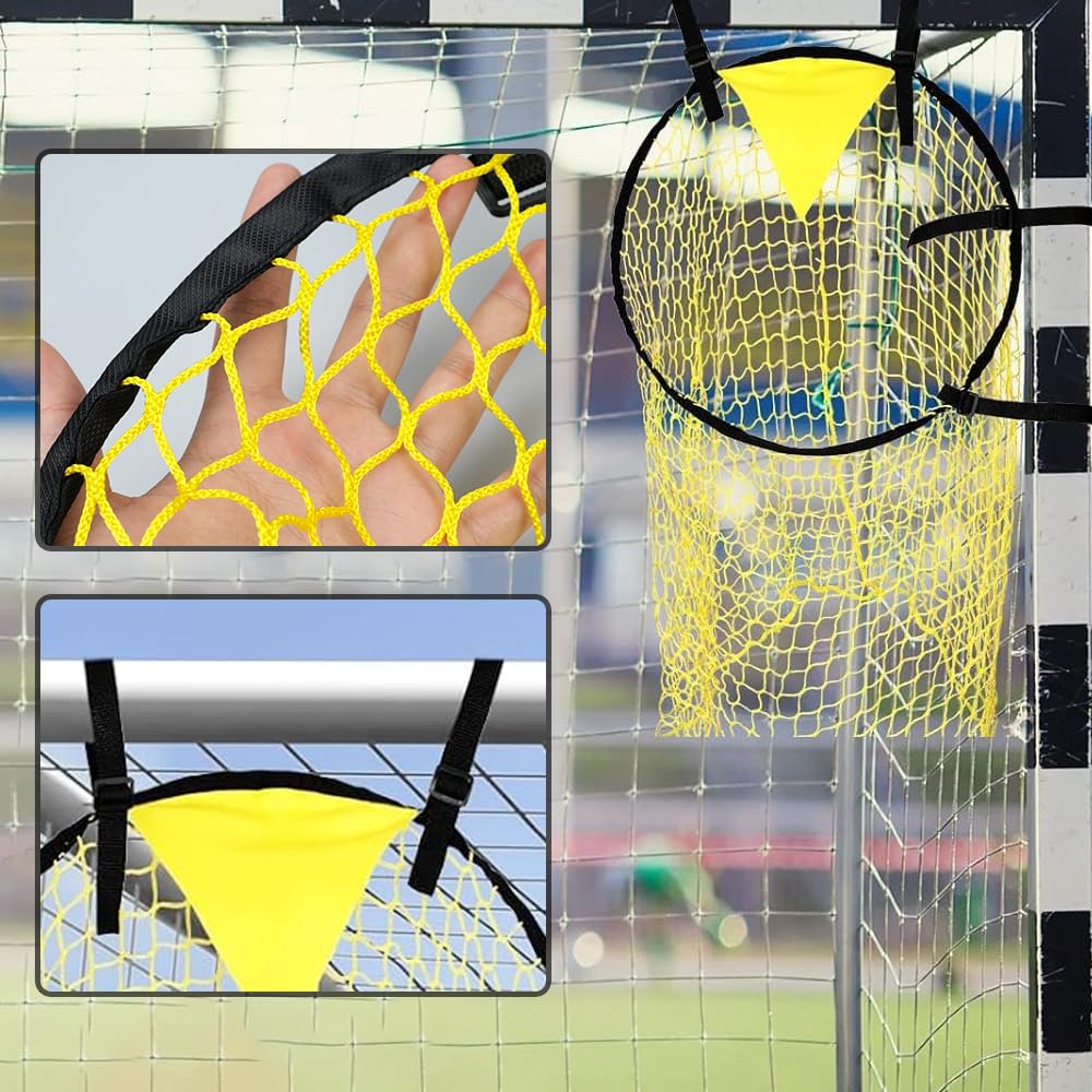 Quiodok 2 Piezas Amarillo Red de Objetivo de Fútbol para Entrenamiento - 45 x 60 cm - Práctica de Tiro y Ejercicios