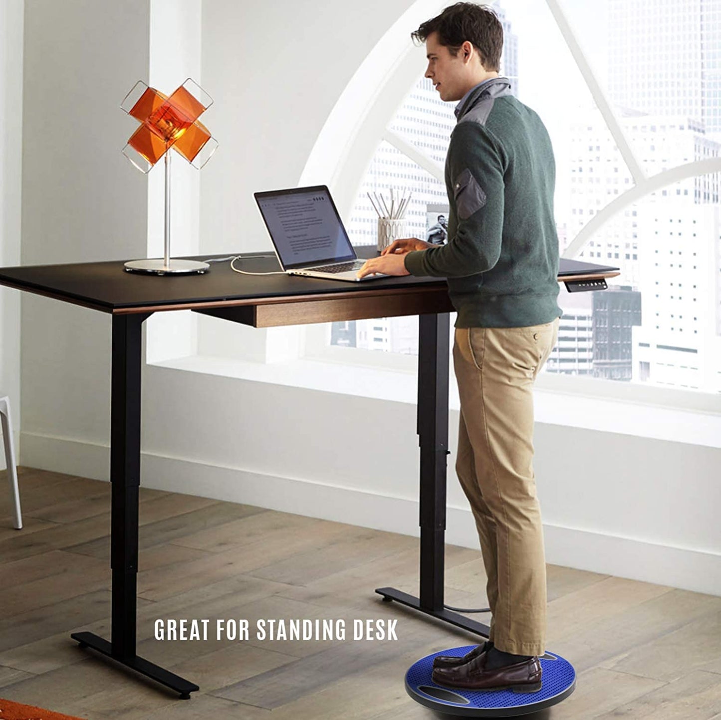 Yes4All Premium Wobble Balance Board/Core Balance Board -Tablero de Equilibrio Redondo de 16.34 Pulgadas para Escritorio de pie, Entrenamiento básico, Entrenamiento de Gimnasio en casa (Azul Cobalto)