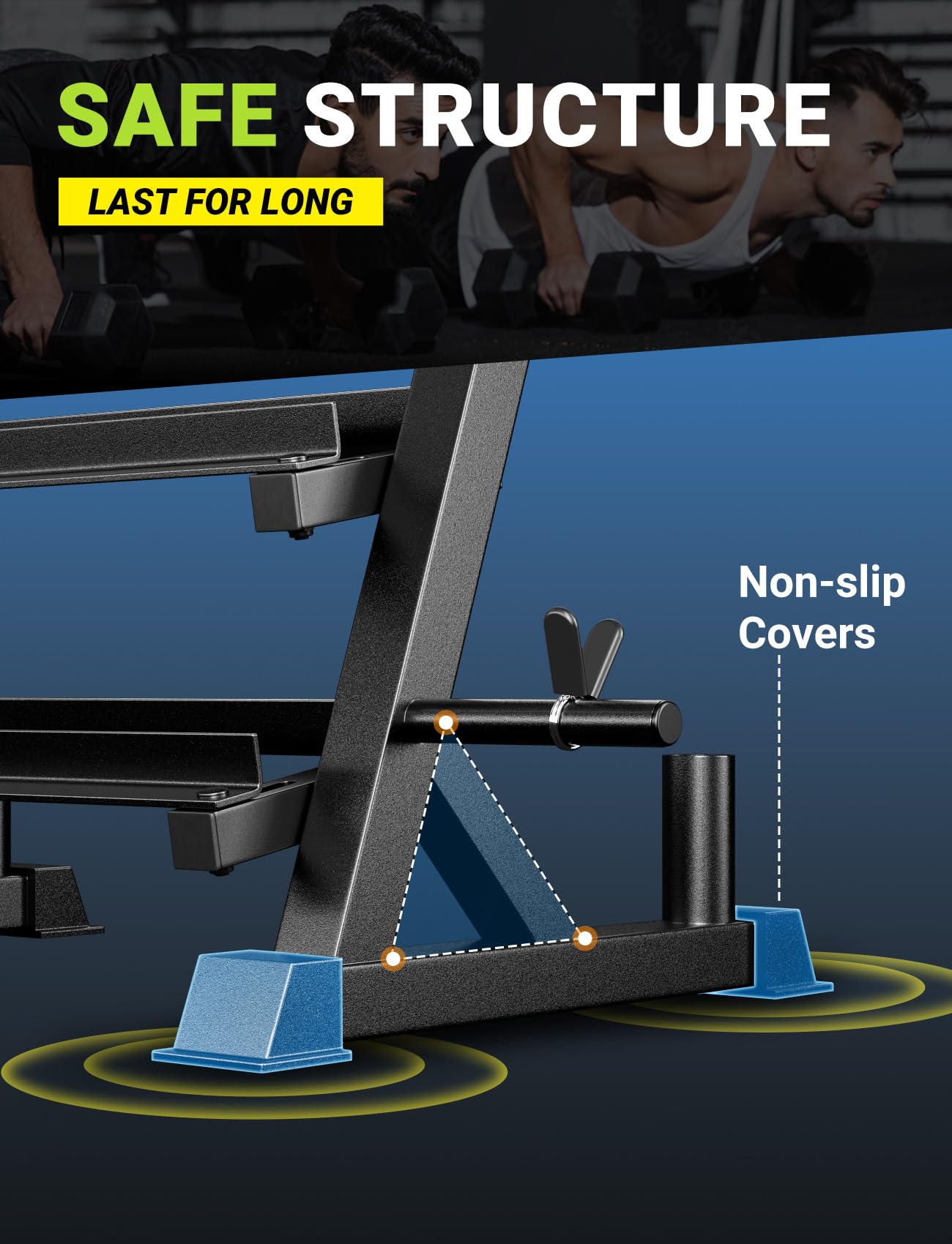 YOLEO Soporte Mancuernas Soporte para Mancuernas de 3 Niveles Deportivo de Interior Fitness en casa para Hombres Equipo de Gimnasio Soporte de Rack Solo Vende estanterías (3 Niveles Mejorado)