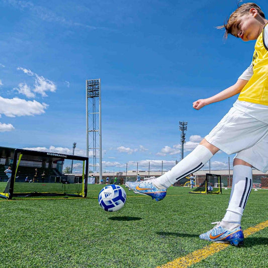 BazookaGoal Marco Sólido Original para Fútbol - Portería Mini Plegable para Niños y Adultos - Porta GOL Fácil de Montar y Estable (1,20 x 0,75 m)