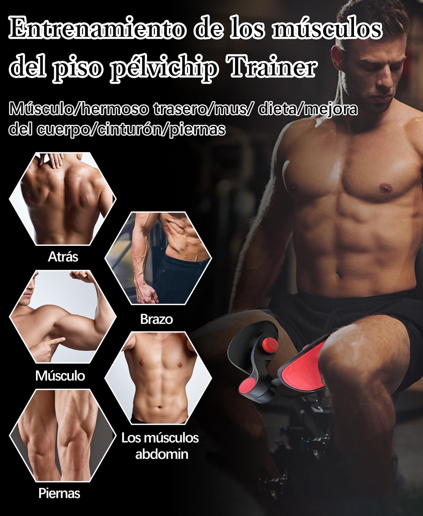 TINRIEF Ejercitador de Piernas Suelo Pelvico 16KG Ejercicio Gimnasio en Casa Maquina Multifuncion Musculacion Deporte Fitness Gluteos Kegel Fortalecedor Tronco Propioceptivo Abdominales (Negro)