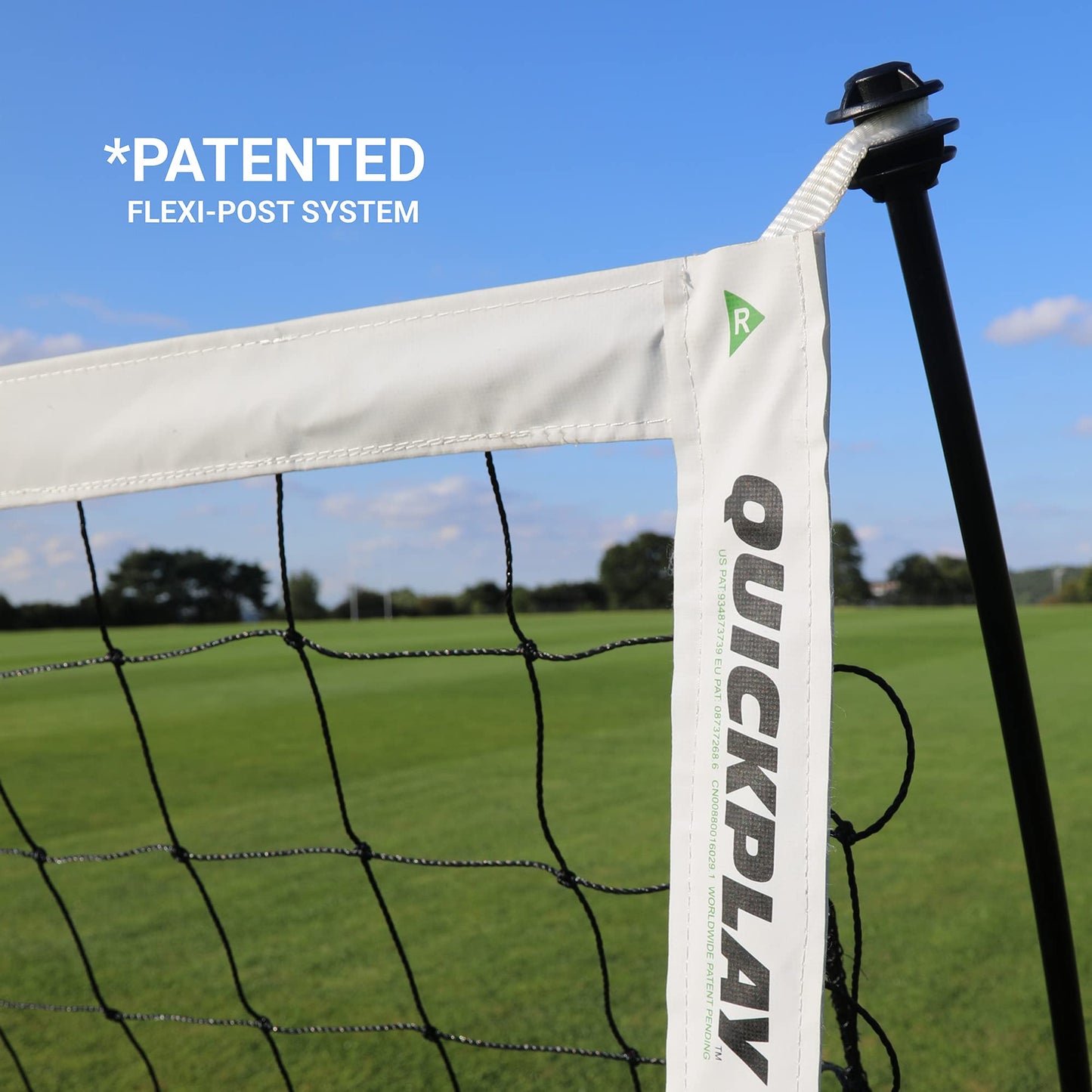 QUICKPLAY KICKSTER - Portería de fútbol de 16 x 7 pies, red de fútbol portátil de instalación rápida para entrenamiento juvenil, tamaño oficial 9v9 para U11 y U12, incluye bolsa de transporte